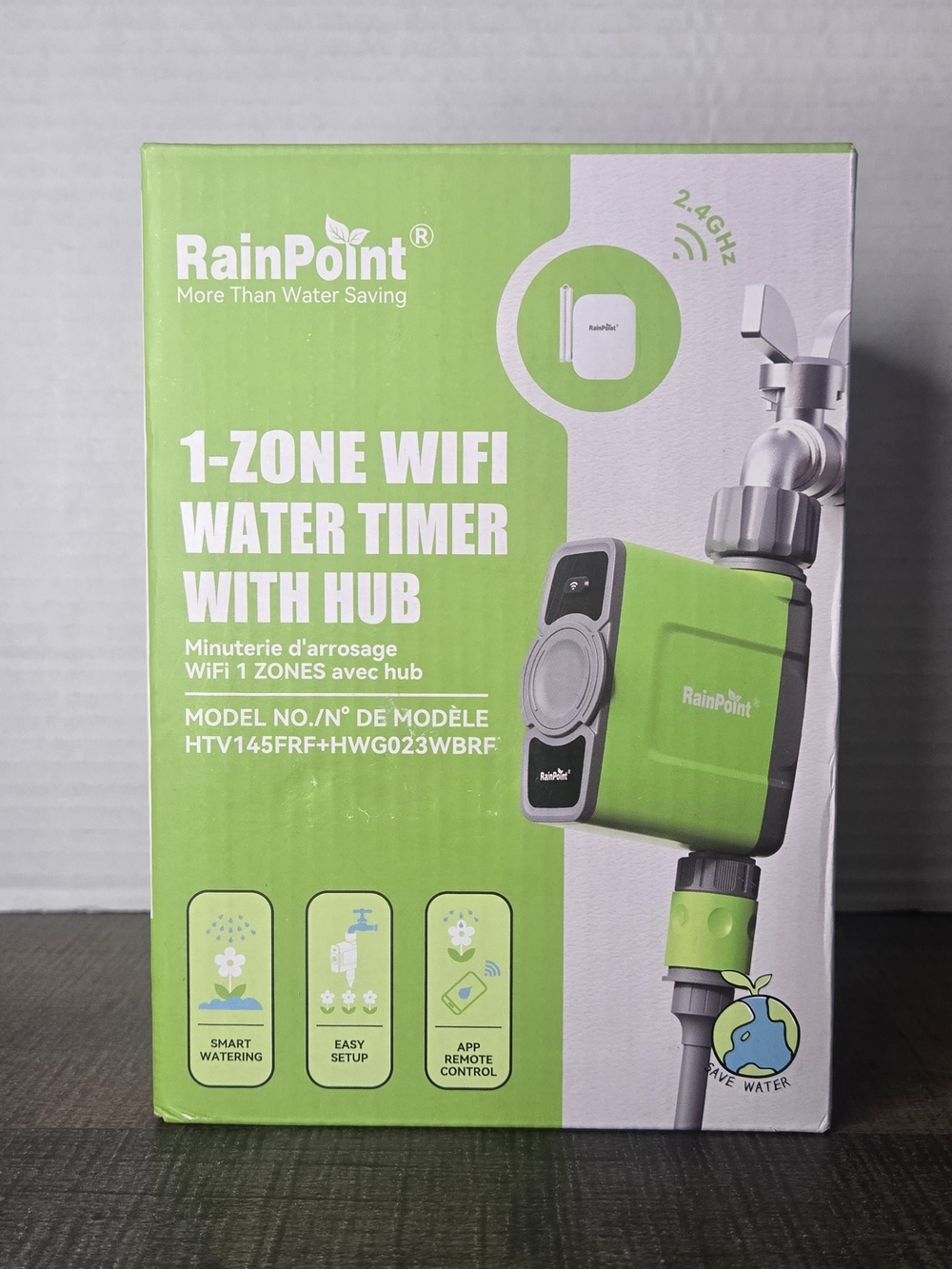 RainPoint WiFi Water Timer with Hub - 1-Zone Smart Irrigation System - App Contr